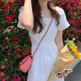 パフスリーブフラワーワンピース