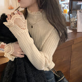 重ね着風ニットトップス