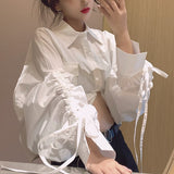 ギャザースリーブブラウス