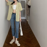 【7色展開】半袖シングルジャケット