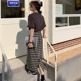 モノトーンチェックスカート