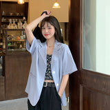 【7色展開】半袖シングルジャケット