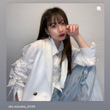 ギャザースリーブブラウス