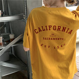 Californiaバックレター半袖Tシャツ