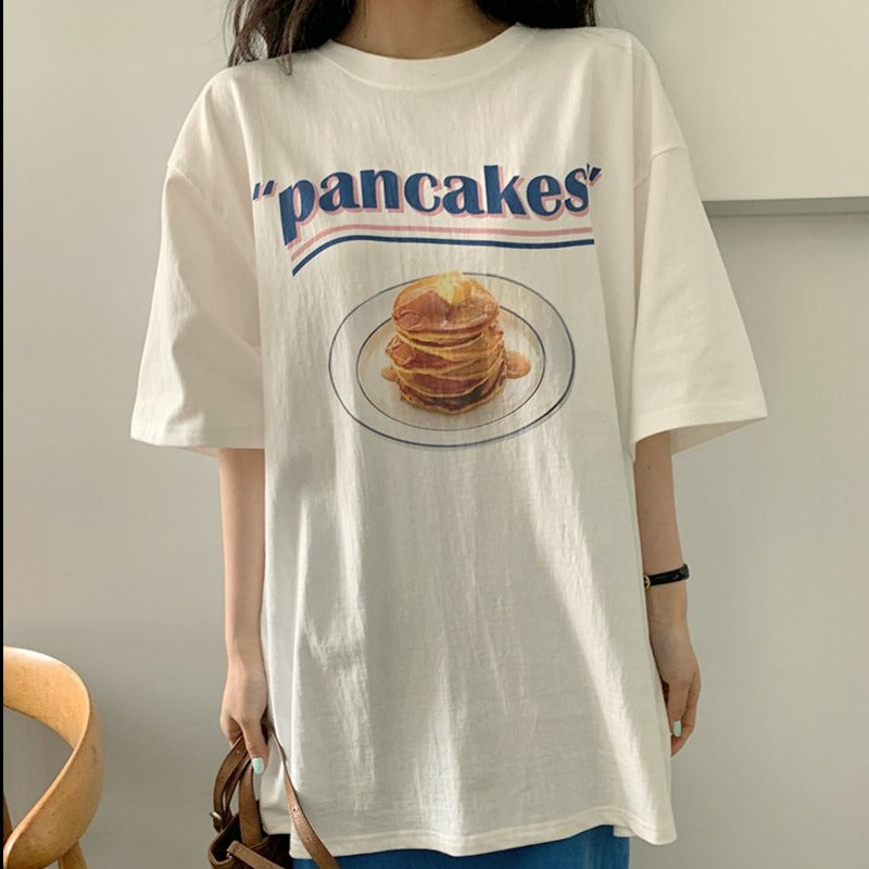 パンケーキプリントTシャツ