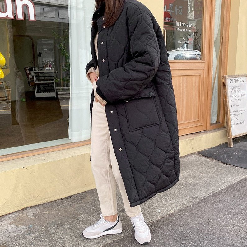 ロングキルティングコート