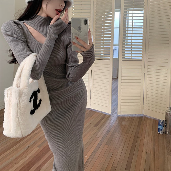 ワンピース __yuzu_ 配色ラインニットワンピース | PROPORTION BODY DRESSING