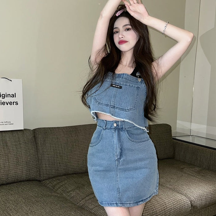 サロペット風デニムセットアップ – ByU